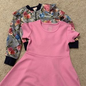 Girls Spring Dress & Jacket Set